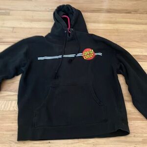 Black Santa Cruz skateboard sweatshirt